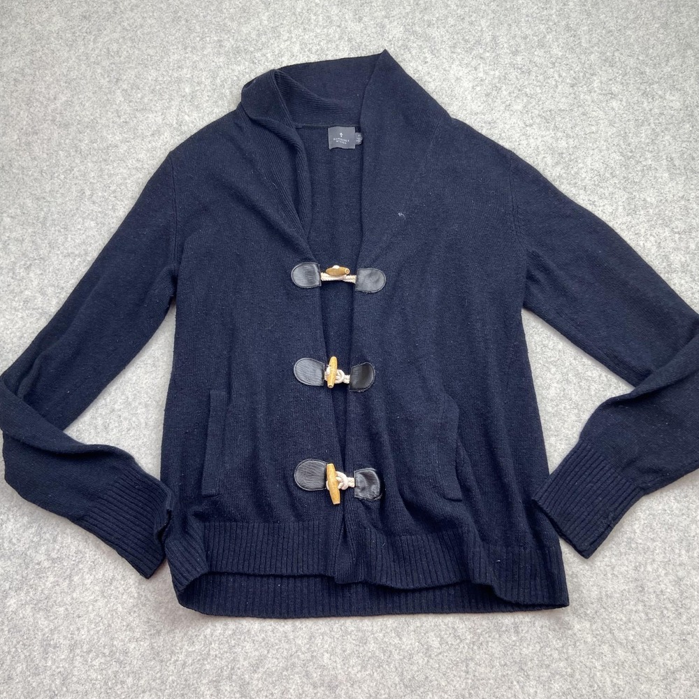 Hawkings McGill Sweater Cardigan Mens XL Blue Toggle Shawl Collar Knit